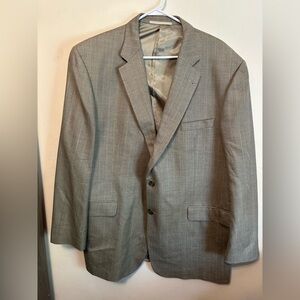 Burberry Kensington Silk Wool Sport Coat Blazer Size 48L Striped Single Breasted